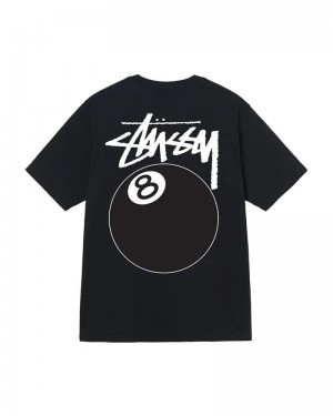 Black White Stüssy 8 Ball T-Shirt | UAE GRZ401256