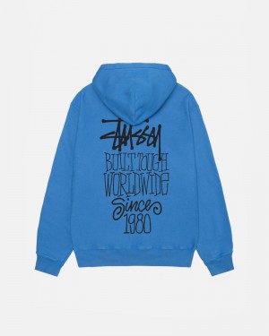 Blue Stüssy Built Tough Pigment Dyed Hoodie | UAE OIP936187