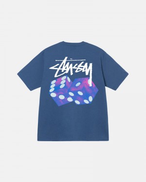 Blue Stüssy Diced Out T-Shirt | UAE CXA495023