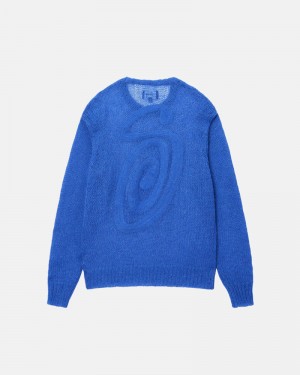 Blue Stüssy S Loose Knit Sweater | UAE RPM864051