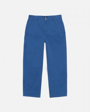 Blue Stüssy Workgear Trouser Twill Pants | UAE XAJ630742