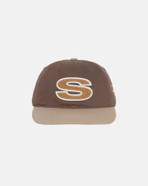 Brown Stüssy Low Pro Chenille S Snapback Cap | UAE EJK048176