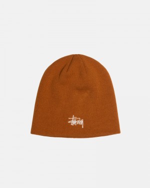 Brown Stüssy Skullcap Basic Beanie | UAE UXB604529