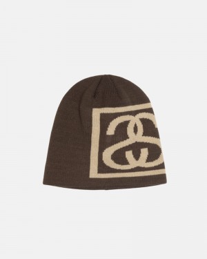 Brown Stüssy Skullcap SS Link Beanie | UAE LYZ560321