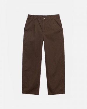 Brown Stüssy Workgear Trouser Twill Pants | UAE BID387069