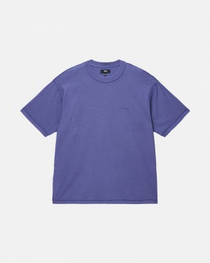 Deep Blue Stüssy Lazy T-Shirt | UAE PWL872351