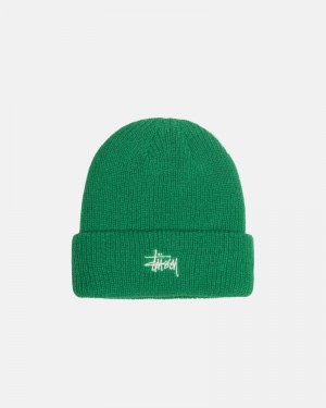 Green Stüssy Cuff Basic Beanie | UAE UVF879463