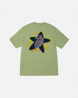 Green Stüssy Galaxy Moss T-Shirt | UAE HYT751402