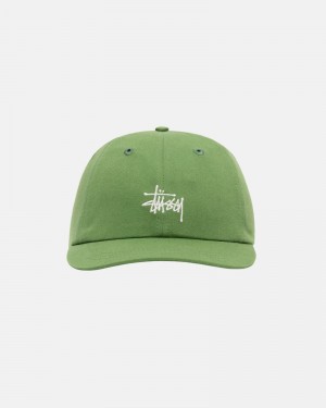 Green Stüssy Low Pro Basic Stock Strapback Cap | UAE HVM517849