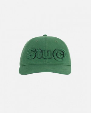 Green Stüssy Low Pro Copyright Applique Strapback Cap | UAE DKM721564