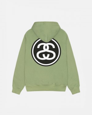 Green Stüssy SS-Link Hoodie | UAE AJV072831