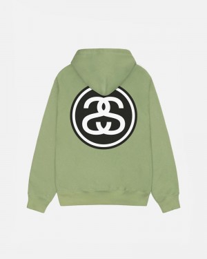 Green Stüssy SS-Link Moss Hoodie | UAE YOK943108