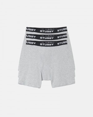 Grey Stüssy Boxer Briefs Shorts | UAE CLV460179