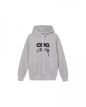 Grey Stüssy CDG X Hoodie | UAE FNG152374