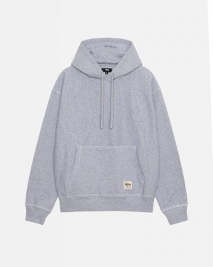 Grey Stüssy Contrast Stitch Label Hoodie | UAE GJU154362