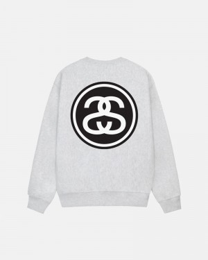 Grey Stüssy SS-Link Crew Sweatshirt | UAE ZNX510498