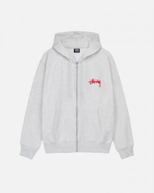 Grey Stüssy Skate Tough Zip Hoodie | UAE NLU342690