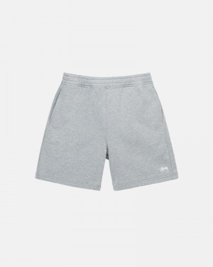 Grey Stüssy Stock Logo Sweat Shorts | UAE XLK452639