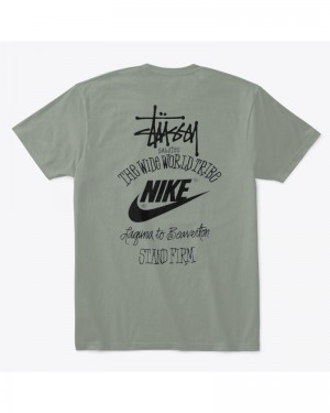 Grey Stüssy X NK The Wide World Tribe T-Shirt | UAE IEO758436