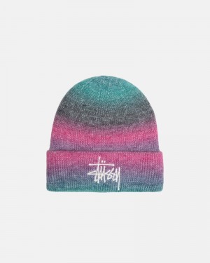 Multicolor Stüssy Cuff Spray Stripe Beanie | UAE GPT874320