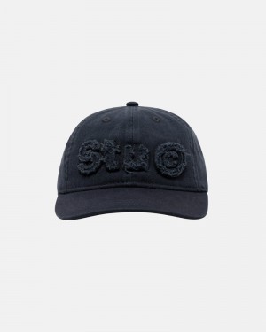 Navy Stüssy Low Pro Copyright Applique Strapback Cap | UAE OYG712509