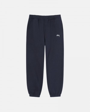 Navy Stüssy Stock Logo Sweatpants | UAE OEA985327