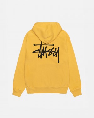 Orange Stüssy Basic Pigment Dyed Hoodie | UAE PQG570293