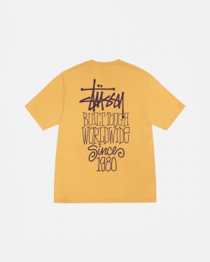 Orange Stüssy Built Tough Honey Pigment Dyed T-Shirt | UAE YMB650349