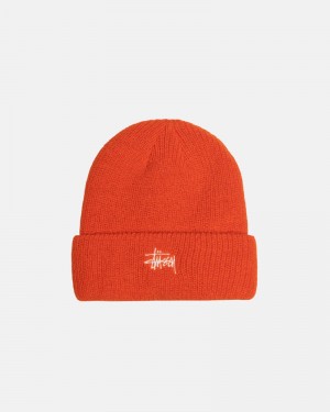 Orange Stüssy Cuff Basic Beanie | UAE UYE105834