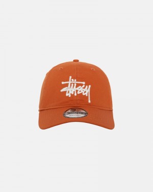 Orange Stüssy New Era 9Twenty Basic Strapback Cap | UAE ZHG518097