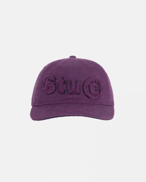 Purple Stüssy Low Pro Copyright Applique Strapback Cap | UAE NMD906732