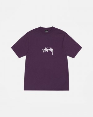 Purple Stüssy Small Stock Pigment Dyed T-Shirt | UAE YBG926074