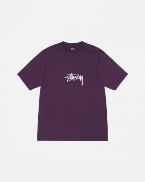 Purple Stüssy Small Stock Pigment Dyed T-Shirt | UAE LQX981703