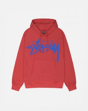 Red Stüssy Dizzy Stock Hoodie | UAE QGC672085