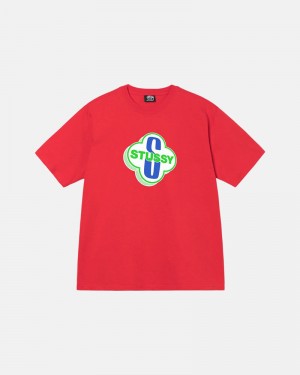 Red Stüssy Motel T-Shirt | UAE MWJ813495