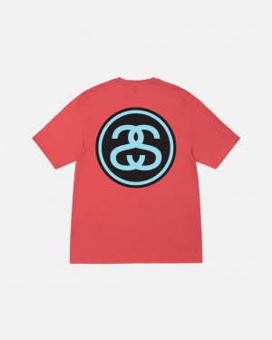 Red Stüssy SS-Link T-Shirt | UAE VDL017248