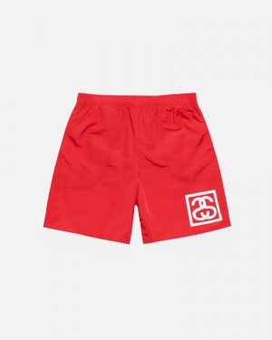 Red Stüssy SS-Link Water Shorts | UAE SJZ635927