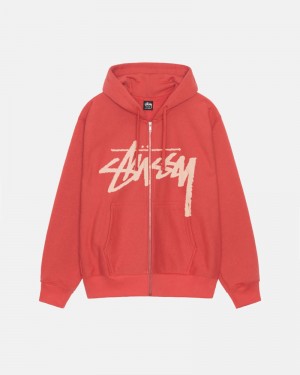 Red Stüssy Venus Zip Hoodie | UAE OGM985037