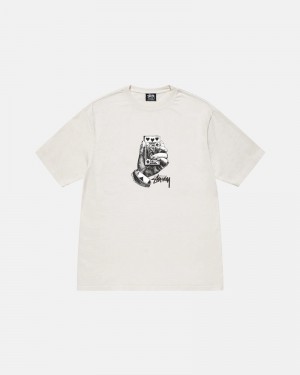 White Stüssy All Bets Off Pigment Dyed T-Shirt | UAE YDS069547