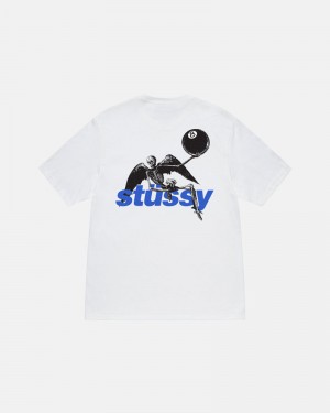 White Stüssy Apocalypse T-Shirt | UAE URQ841267