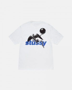 White Stüssy Apocalypse T-Shirt | UAE VAY546803