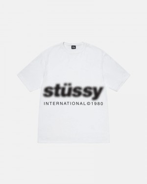 White Stüssy Blur T-Shirt | UAE RCX357460