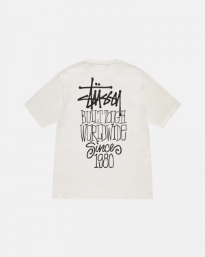 White Stüssy Built Tough Pigment Dyed T-Shirt | UAE NYT140957