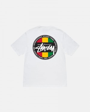 White Stüssy Classic Dot T-Shirt | UAE VNM178620