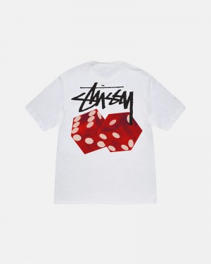 White Stüssy Diced Out T-Shirt | UAE YCG341250