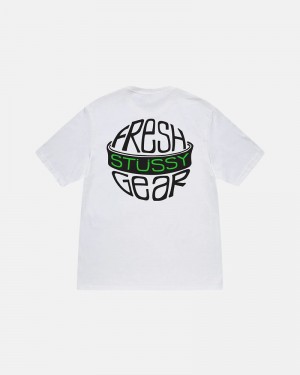 White Stüssy Fresh Gear T-Shirt | UAE NZD329861