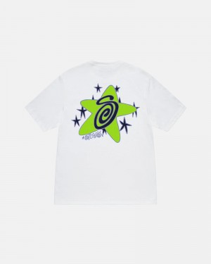 White Stüssy Galaxy T-Shirt | UAE ZWD974132