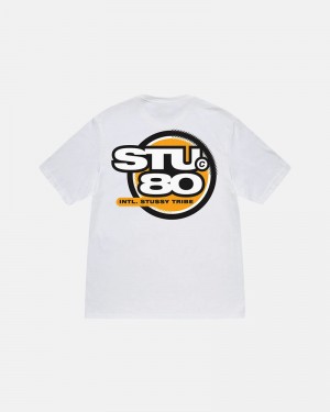 White Stüssy Hot 80 T-Shirt | UAE SPL053642