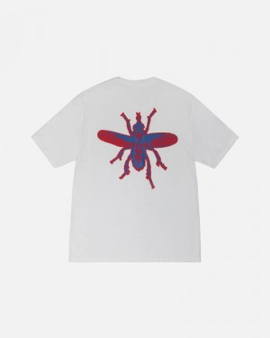 White Stüssy Housefly T-Shirt | UAE GQS896534