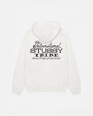 White Stüssy IST Pigment Dyed Hoodie | UAE PZL073428